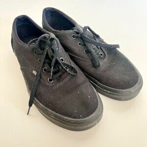 Unisex Vans All Black Authentic Shoes - Size US 8.5 Womens / 7 Mens / EU 39
